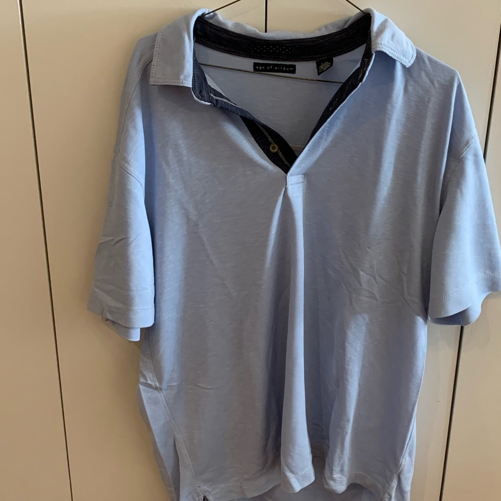 soft men’s Greek polo from boutique